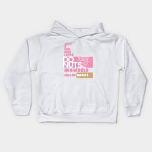 Just a girl who loves donuts (2) Kids Hoodie